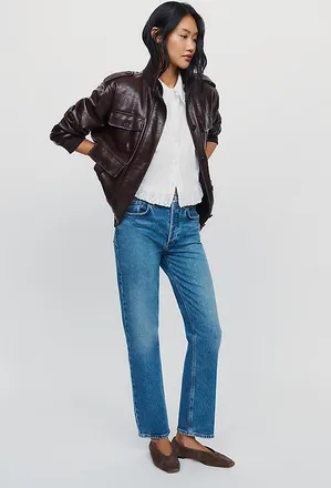 Anthropologie AGOLDE Lana High-Rise Straight Jeans