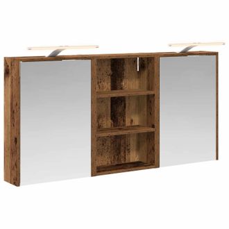 vidaXL Juego De Muebles De Ba&ntilde;o Con Estante 3 Pcs 126 X 16 X 62.5 Cm Vidaxl