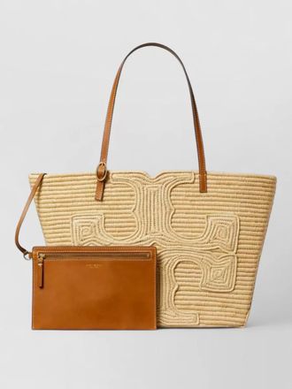Tory Burch ella large raffia beach bag