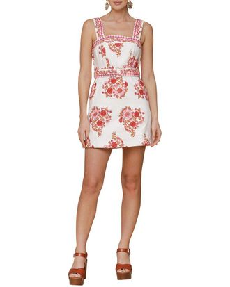 Avec Les Filles Embroidered Mini Dress