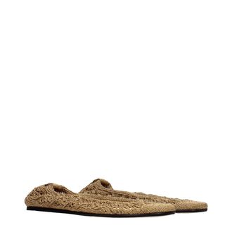 Isabel Marant Womens Gold Fabric Ballet Flats