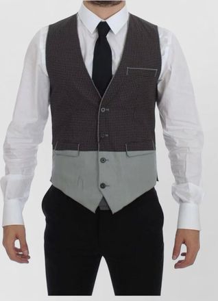 Dolce & Gabbana cotton polka-dot v-neck waistcoat
