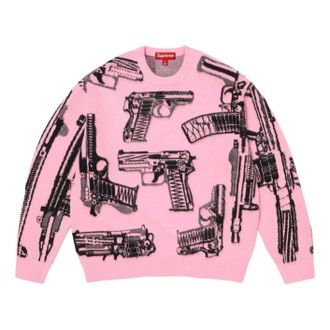 SUPREME SS26 Guns Sweater Pink SUP-SS26-367-PNK