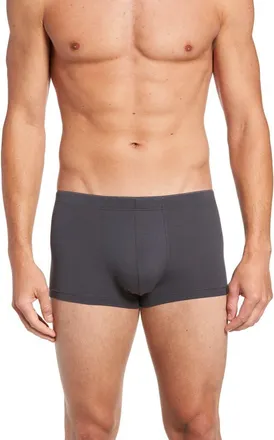 Hanro Cotton Superior Cotton Boxer Brief in Coal Grey at Nordstrom, Size Small