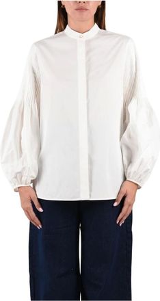 Max Mara Overhemden - Dames - Blouses & Shirts - Wit - Maat: M Katoen