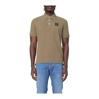 Blauer Polo Shirts, male, Green, XL, Short Sleeve Polo Shirt Patch Detail