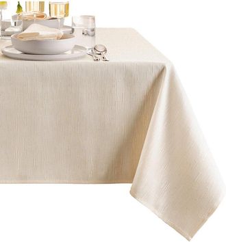 Elrene Continental Solid Texture Water & Stain Resistant Tablecloth