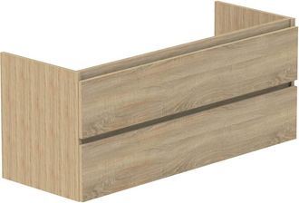 Thebalux beat 45 opliggend - onderkast lade hout greeplijst in kleur meubel ribbd navarro eiken 2x