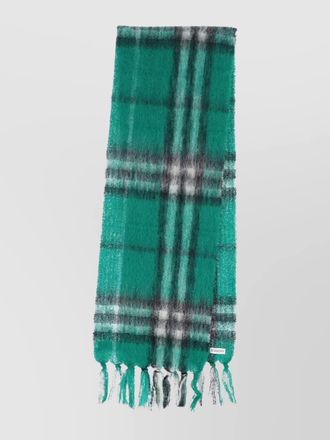 Burberry mohair wool check scarf
