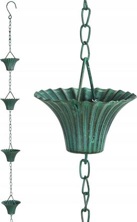 AC-D&eacute;co Cadena De Canaleta Patinada Para Agua De Lluvia