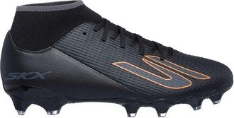 Skechers SKX_2 Academy voetbalschoenen voor heren, voor harde ondergrond (Zwart/Oranje)