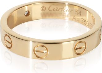 Cartier Pre-Owned Cartier Yellow Gold Diamond Small Model Love Ring