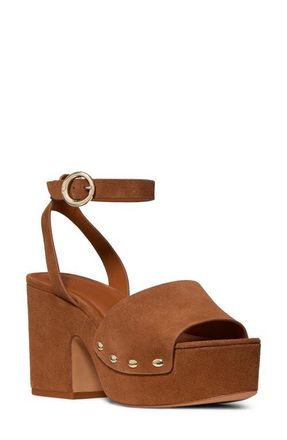 Kate Spade New York halo ankle strap platform sandal in Saddle at Nordstrom, Size 6.5