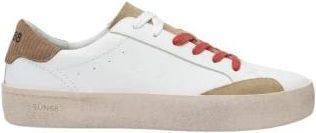 Sun 68 Street Leather Sneaker - Heren - Sneakers - Wit - 40 EU - Katoen - Schoenen