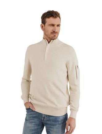 State of Art half zip trui beige verborgen rits