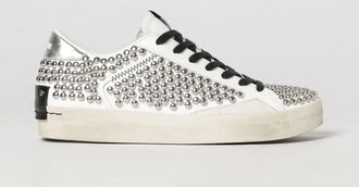 Crime London Sneakers basse Distressed in pelle con applicazione di borchie
