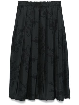 Fabiana Filippi graphic-print midi skirt - Black