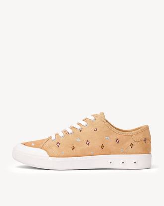 Rag & Bone Standard Issue Lace Up Sneaker In Dune Embroidered