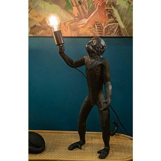 Dmora Lampada da tavolo Bojano, Luce da scrivania, Luminaria da ufficio, Lampada da lavoro, 26x34 h55 cm, Nero - Dmora