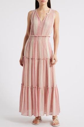Rails Loulou Stripe Sleeveless Linen Blend Maxi Dress in Salerno Stripe at Nordstrom Rack, Size Xx-Large
