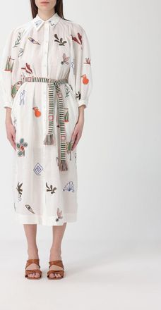 Alemais Abito Mina chemisier Alemais in lino stampato