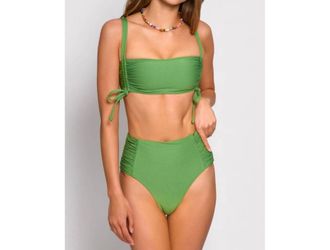 Hutch Solid Soma Bikini Top In Green