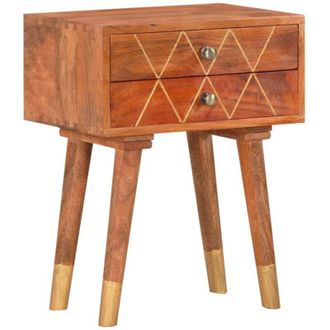vidaXL Comodino 40x30x58 cm in Legno Massello di Mango - Vidaxl