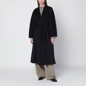 Max Mara Navy cashmere wrap coat