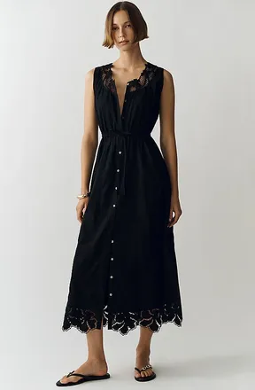Rails Lorina Cotton Cutwork Maxi Dress