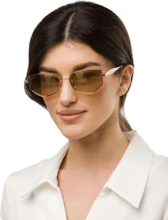 Just Cavalli Womens Sunglasses Shiny Copper Gold Stainless Steel Eyewear
