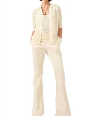 Barbara Bui Open Knit Cardigan In Off White