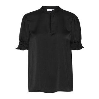 Saint Tropez Blusa nera con maniche a sbuffo - - Blouses & Shirts - Donna - Nero - S