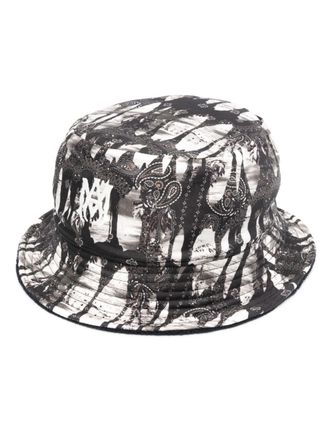 Amiri logo-embroidered reversible bucket hat - men - Silk/Cotton - One Size - Black