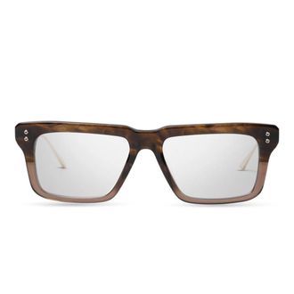 Dita Eyewear Lataro Bold Rectangular Tortoiseshell Sunglasses with Metallic Arms