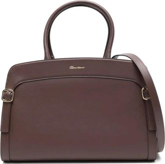Santoni Top-handle Tas - Dames - Handtassen - Bruin - ONE Size - Leer - Tassen