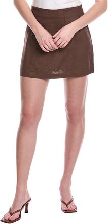 Sail to Sable Sail To Sable Linen-Blend Mini Skirt