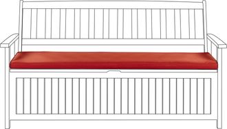 Beliani Coj&iacute;n De Asiento Para Banco De Exterior De Poli&eacute;ster Impermeable 45 X 148 Cm Rojo Sovana