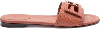 Fendi logo-buckle slides - Orange