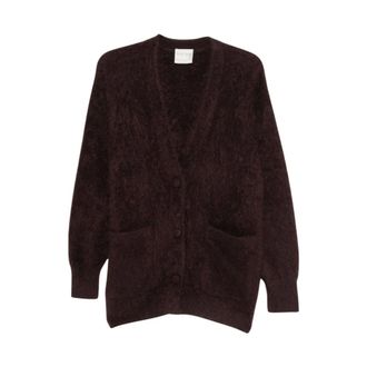 Forte_Forte Mijn Gebreide Vest - Dames - Truien - Bruin - Maat: XS Kasjmier