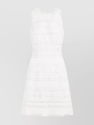 Ermanno Scervino a-line silhouette dress fringed lace