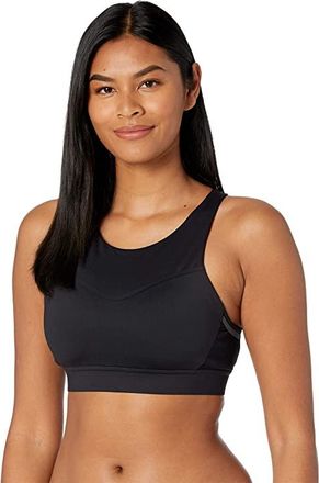 Brooks Three-Pocket Sports Bra Womens Bra Black : 34DD/E, Spandex/Polyester/Mesh