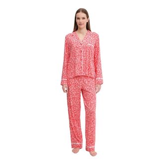 DKNY Dkny, Nachtkleding, Dames, Roze, S, Katoen, Bloemenprint Pyjamaset