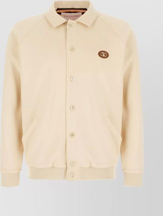 Valentino Garavani collared ribbed cuffs and hem jackets