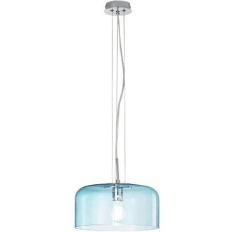 Fan Europe Fan Europe - Sospensione gibus in vetro blu 30 cm