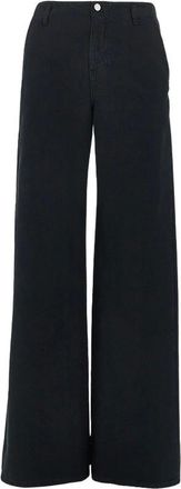 Emporio Armani Cotton Drill J2H Broek - Dames - Broeken - Zwart - Maat: 4XS Katoen