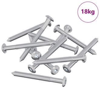 vidaXL Tornillos De Muebles 1600 Pcs Plateado Acero Vidaxl