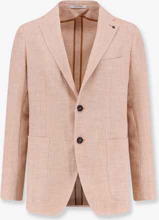 Tagliatore Single-breasted linen and virgin wool blazer - TAGLIATORE - gender_Man