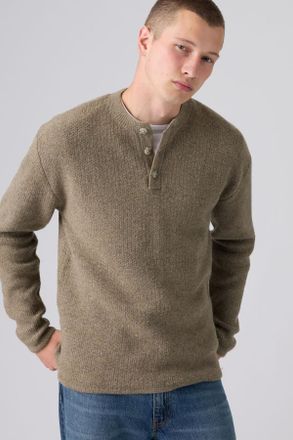 Levi's Woodacre Henley Sweater - Hombre - XL - Crema / Brindle Heather