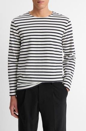 Vince Stripe Long Sleeve T-Shirt in Natural/coastal at Nordstrom Rack, Size Xx-Large