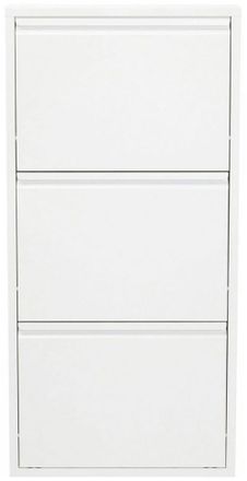 Kare Design Zapatero de 3 compartimentos blanco